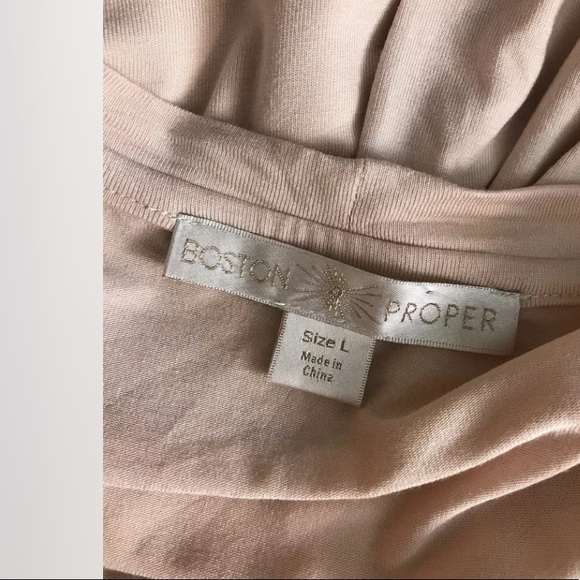 BOSTON PROPER Necklace Trapeze Top Blush Pink Embellished Jewel Blouse Shirt - Picture 6 of 11